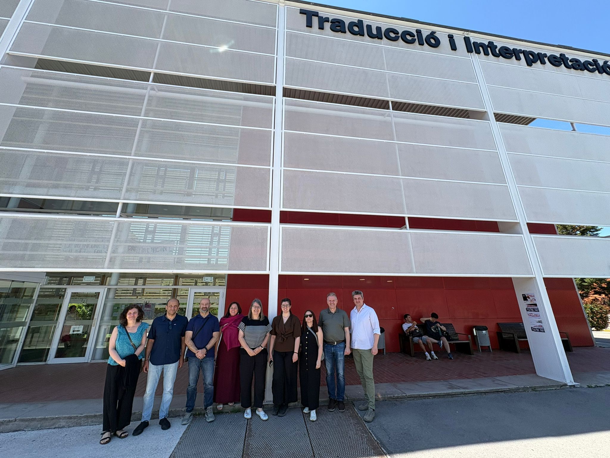 IMMERSE project partners outside the Faculty of Translation and Interpreting in Barcelona